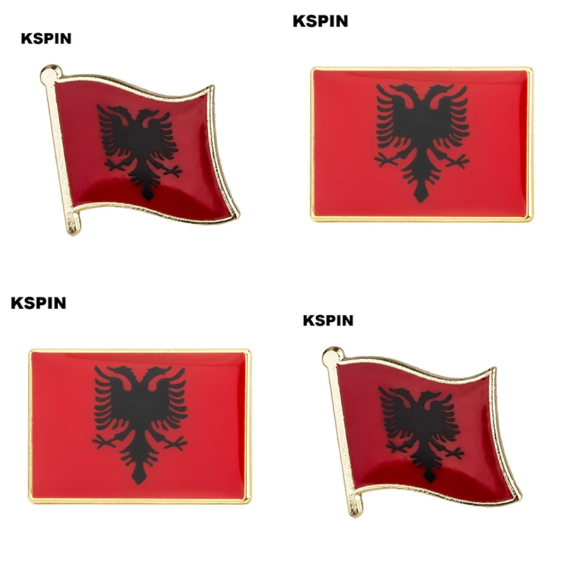 10ks Veľa Albánsky vlajkový kolík PIN BADGE 10ks