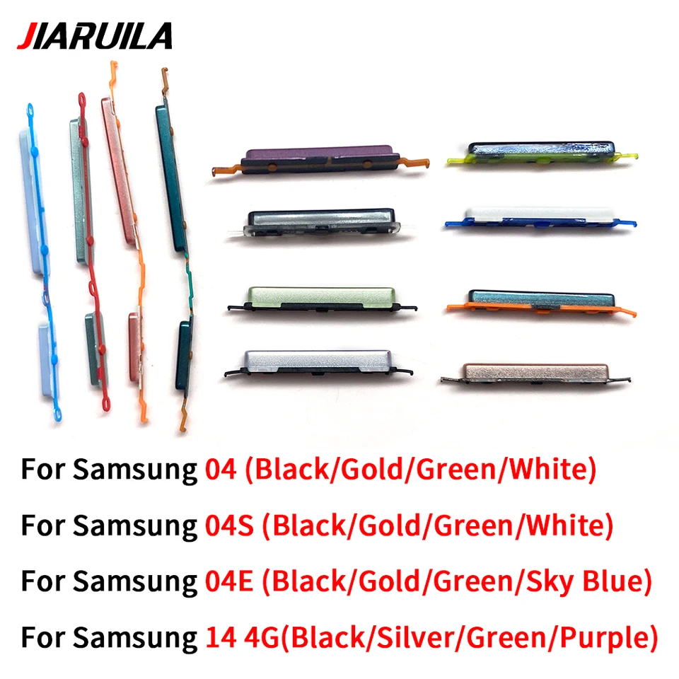 10ks/veľa dobrej kvality pre Samsung A04 A04E A04S A14 A14 Výmena tlačidla tlačidla Holuce Holuce Bočný tlačidlo Výmena dielu