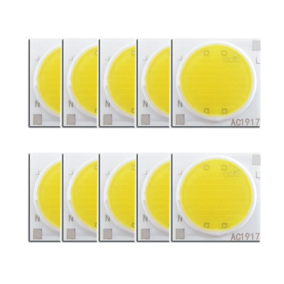 10ks Veľa keramiky Base LED COB Chip 12W 15 W 20W 30W 50W AC220V 3W 5W 7W 9W LED dióda LED dióda pre reflektor Downlight DIY Opravy DIY