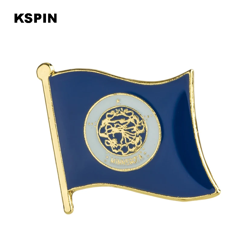 10ks Veľa USA Minnesota Republic State Badges ODADE VLASTNÝ LAPAL PIN na batohových kolíkoch pre oblečenie 10ks xy0229