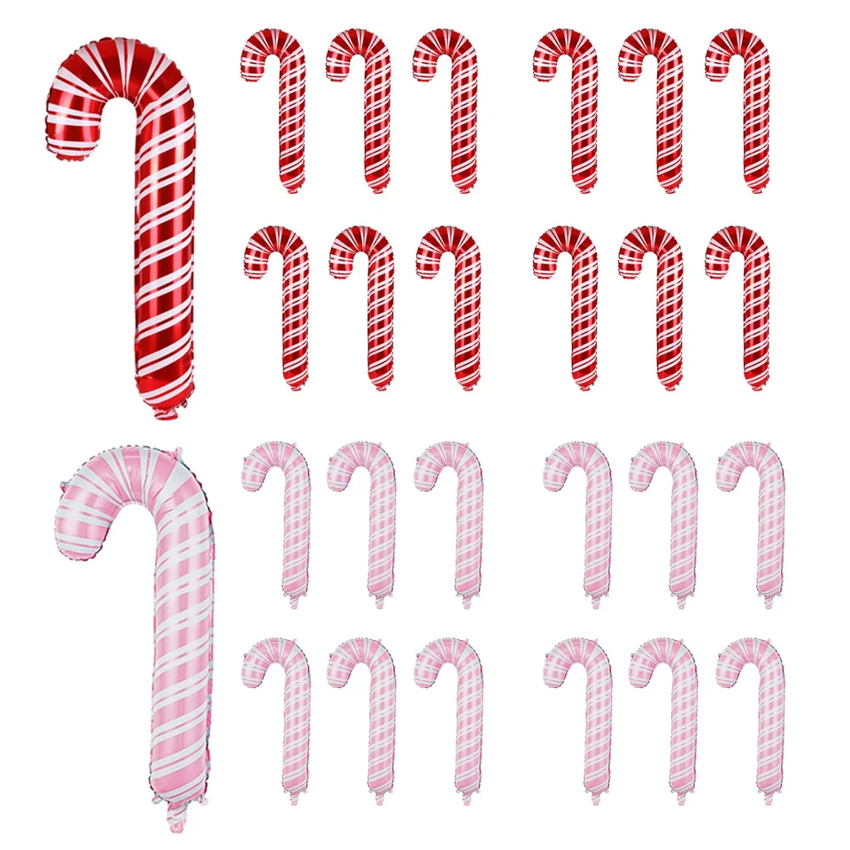 10ks veľké vianočné cukrovinky Fóliové balóny Lollipop Candy Party Dekorácie Balóny ružové červené vianočné večierky Dodávky