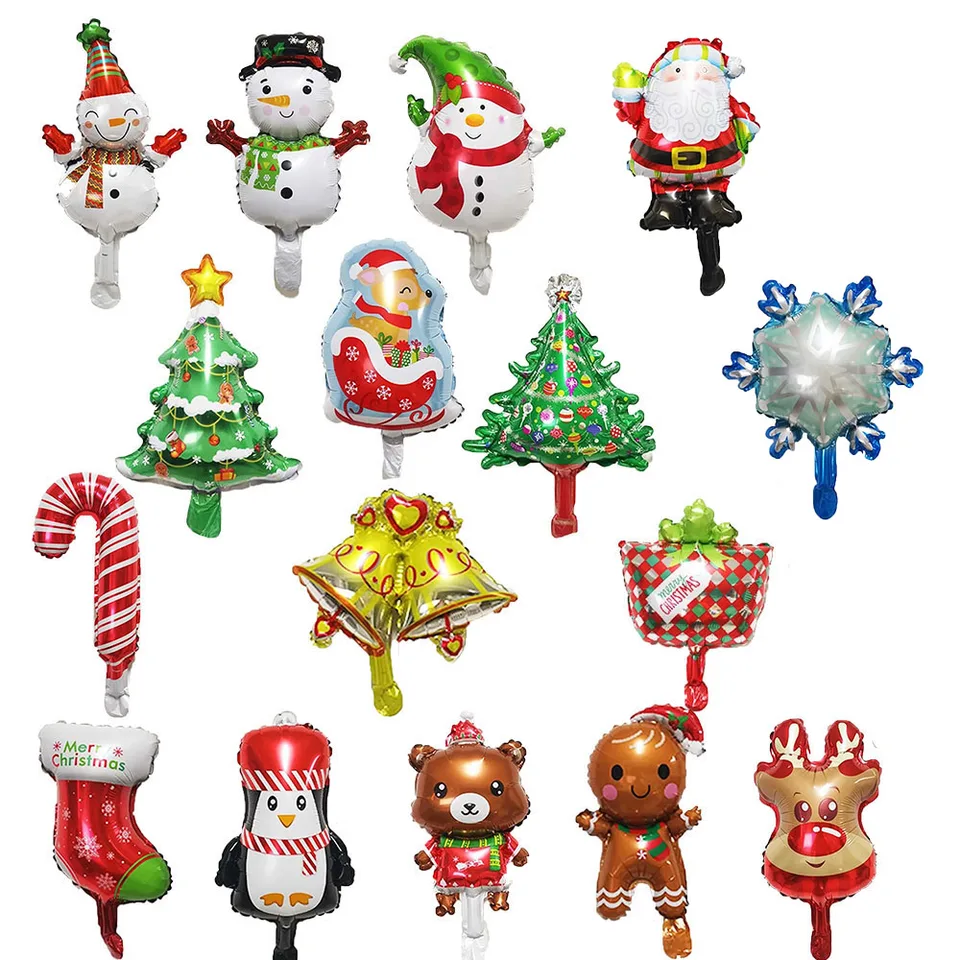 10ks vianočné hliníkové fóliové balóny snehuliak Santa Claus Foil Balloon detské hračky festival festival dekorácie vianočný novoročný darček