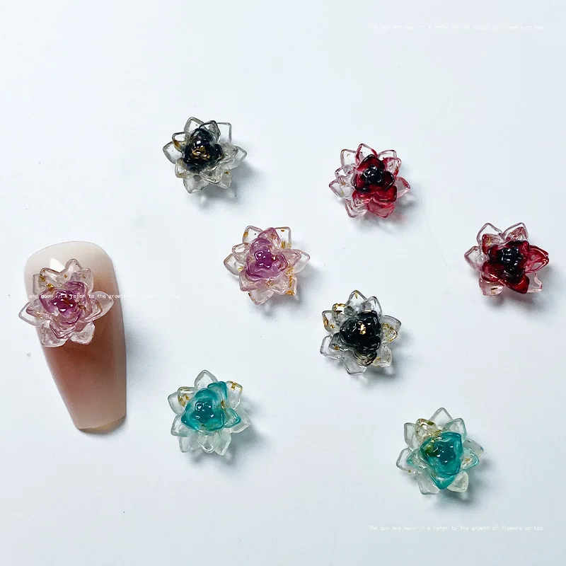 10ks vynikajúce kawaii kvetinové živice nechtové kúzla Ranná sláva/lotosové okvetné nechty dekorácia kamienok Diy šperky doplnky