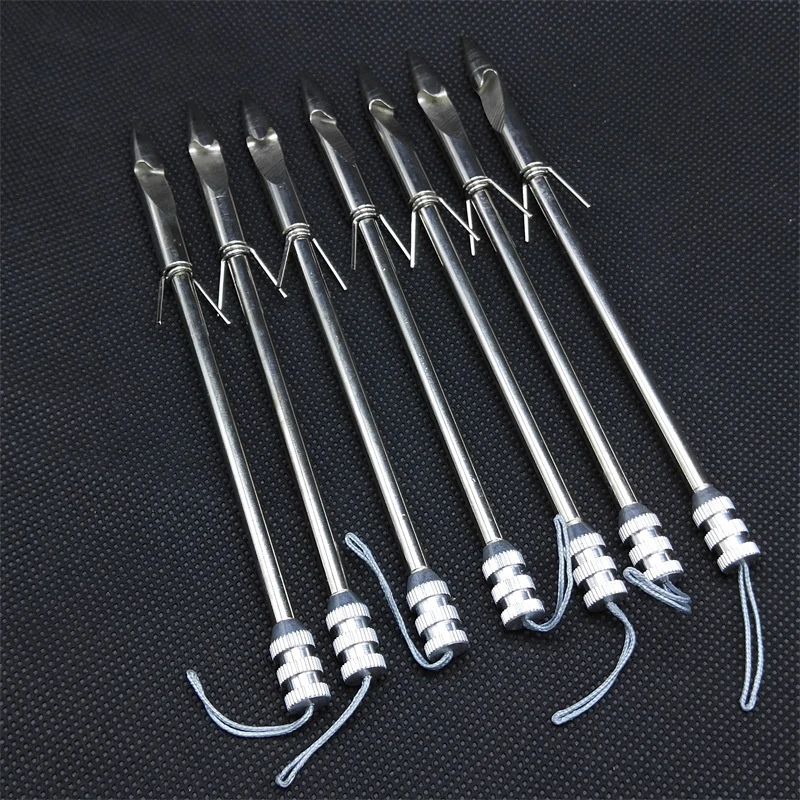 10ks z nehrdzavejúcej ocele Slingshot Harpoon Dart Bullet Dart Flying Shark Dart Rybárske zariadenie Fishing navijak Rybárska šípka