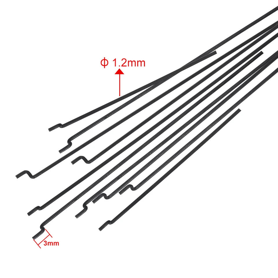 10ks z typu Z-Type Servo Pull Rod Priemer 1,2 mm dĺžka 12/14/11/18/26cm oceľový drôt natiahnutú tyč Servo Uhl Control páka pre lietadlo RC