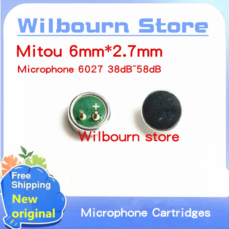 10ks ~ 100ks/lot mitou 6027 6 mm*2,7 mm s vysokou citlivosťou kondenzátor mikrofón proti Jammingovi Typ Electret Microph