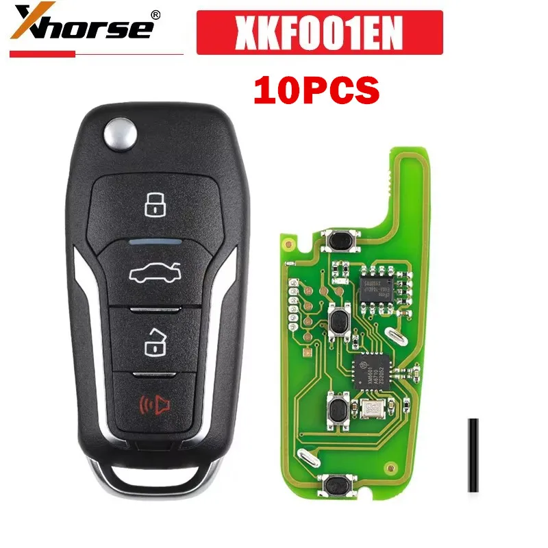10ks/časť Xhorse xkfo01en drôtový diaľkový kľúč pre Ford Condor Flip 4 tlačidlá nepohyblivé kľúče King English Verzia 5PCS/LOT