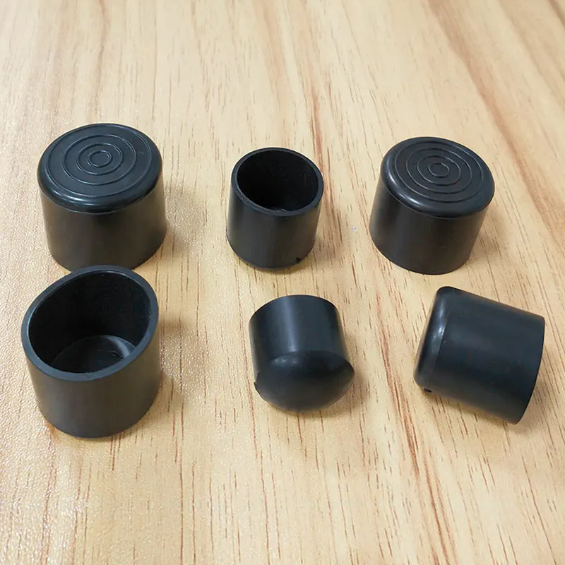 10ks Čierne stoličky na nohy kresla Gumový nábytok nôh vankúšiky Non-Slip Covers podlahové chrániče podložky vankúšiky