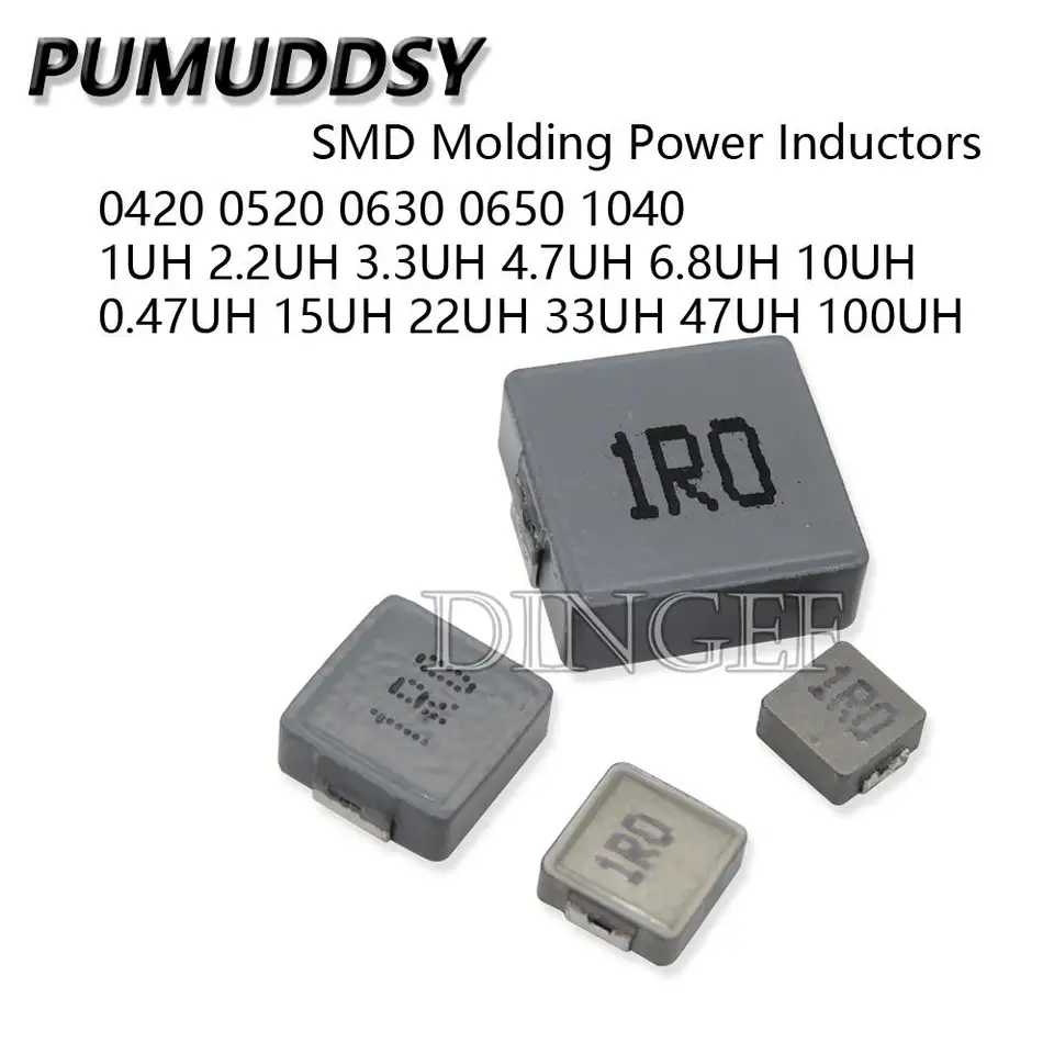 10ks/šarža 0420 0520 0630 0650 1040 1UH 3,3 4,7UH 6,8 10 15 22 33 47 68 UH 100UH 2,2UH SMD Induktory formovania energie 1R0 2R2 6R8
