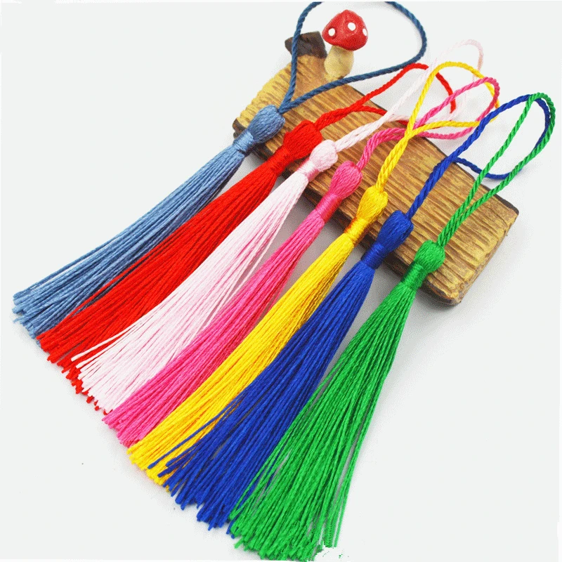 10ks/šarža 14 cm polyesterových strapcov Fringe Cotton Tassels TRIM pre šitie záclon