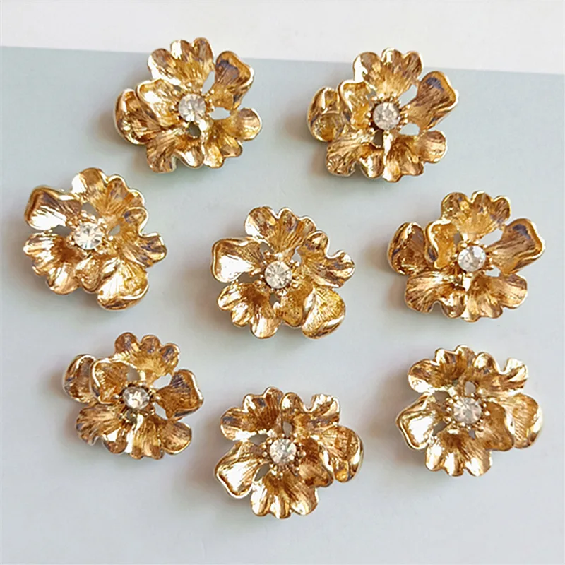 10ks/šarža 20x22mm Crystal Shinestone Cabochon pre šperky výroby remeselníkov DIY ručne vyrábané zliatinové sponky na vlasy