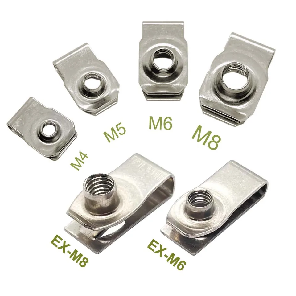 10ks/šarža 304 z nehrdzavejúcej ocele U typu U s nití M4 M5 m6 m8 Reed Nut LEAF LEAF Nuts Q312 pre motocykel automobilu