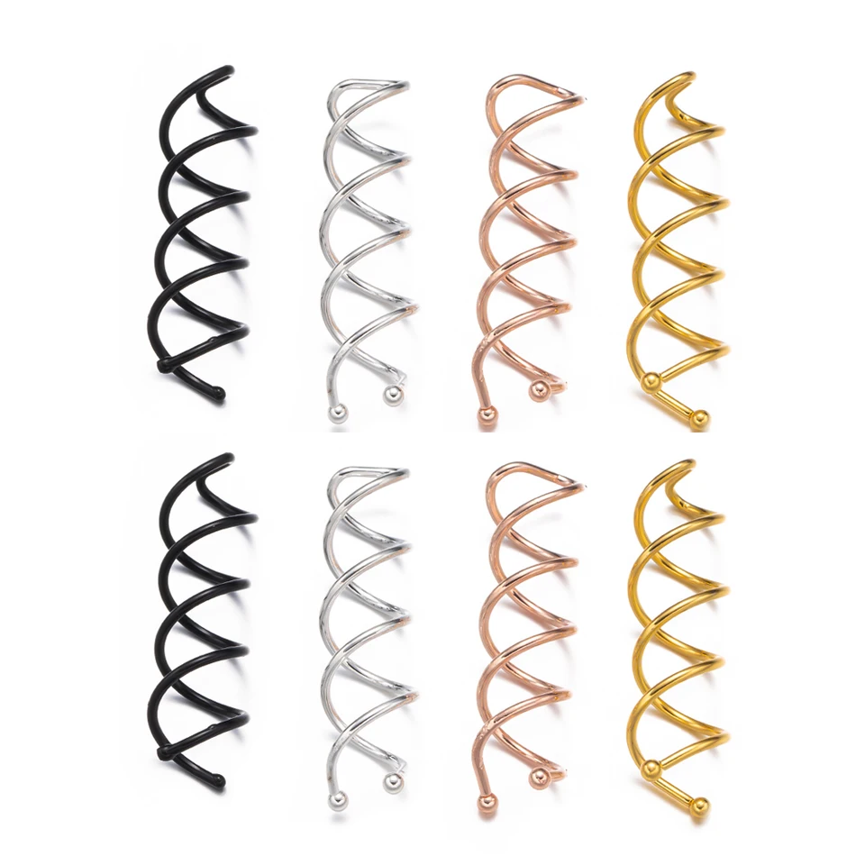 10ks/šarža kovové špirálové vlasové špendlíky spinová klipová palica pre DIY Twist Barrette Coiffure Dámske dievča šperky na vlasy