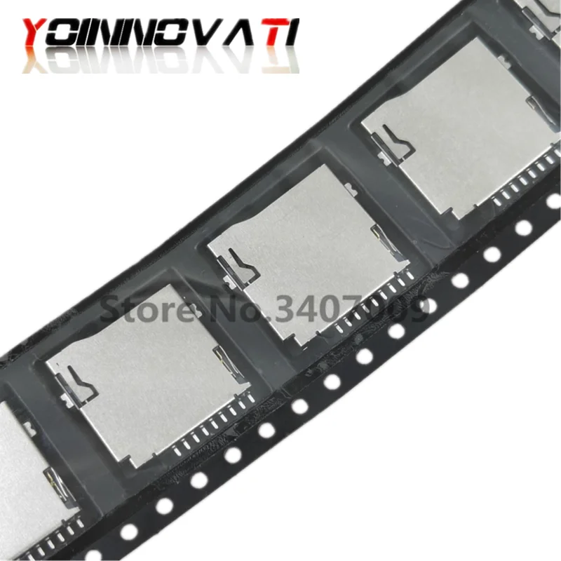 10ks/šarža Micro SD karta sedadlo SMD 9pin TF Micro SD Card Solomer Socket Connectors Adapter Automatický typ PCB Connector Push/Push Typ