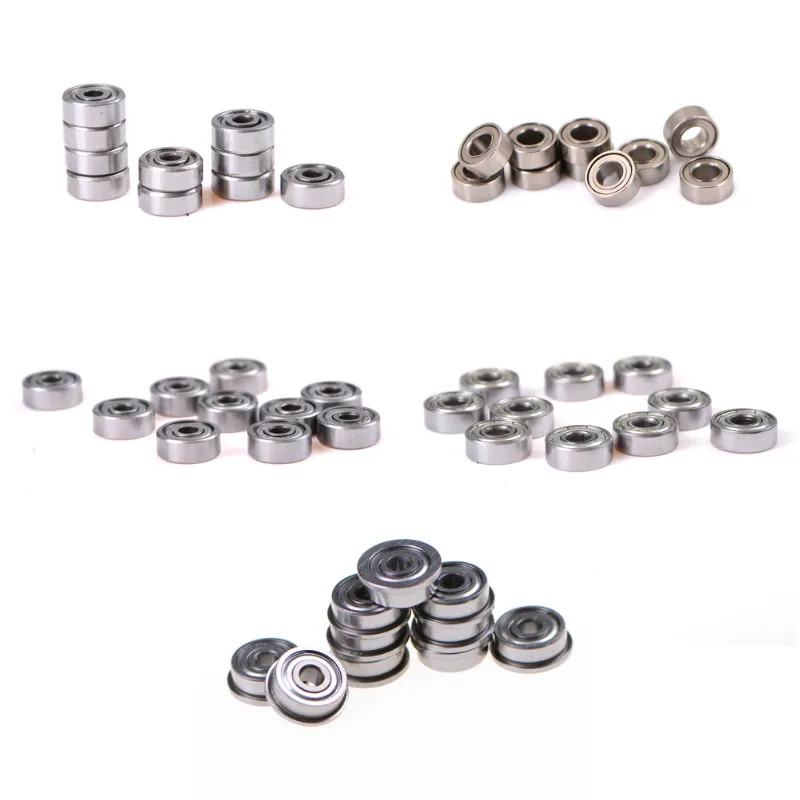 10ks/šarža MR63ZZ/606ZZ/F623ZZ/623ZZ/624-ZZ s jednou radovou hlbokou drážkou Steel Utesnená kladka Miniatúrne koleso 3D tlačiarne Časti