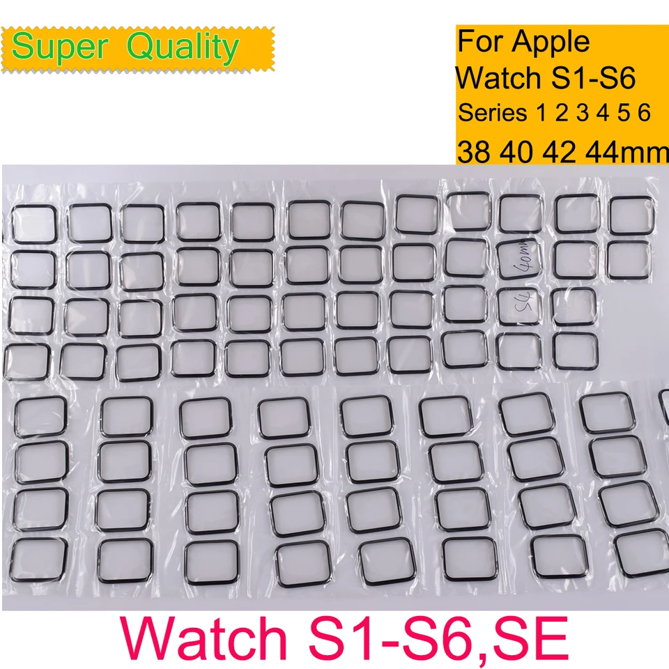 10ks/šarža pre Apple Watch Series 8 7 6 5 4 3 2 SE 38 mm 40 mm 42 mm 44 mm dotykový panel predného vonkajšieho LCD skla S7 S8 S3 S4 S6