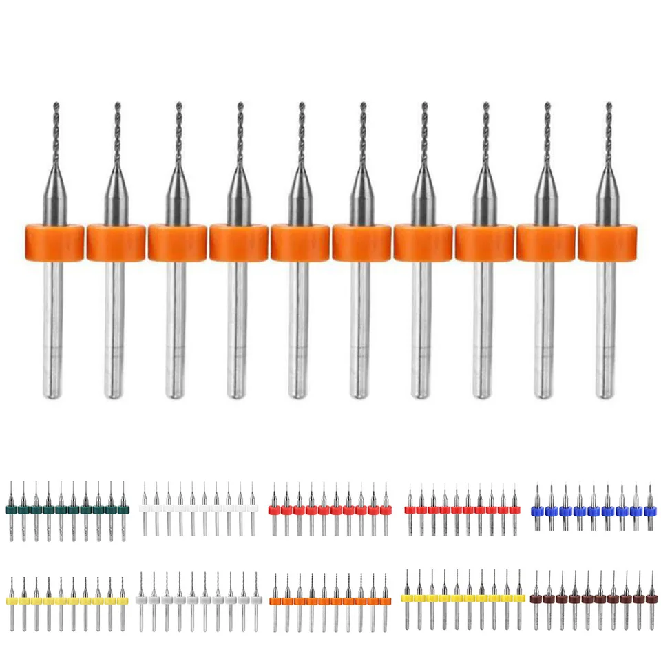 10ksová doska obvodu dosky DRILL BITS KIT KAPELNÁ KARBIDE VLOSTNÁ Vŕtačka BIT SET SET DRICS MINI KARBIDE BIT BIT BIT