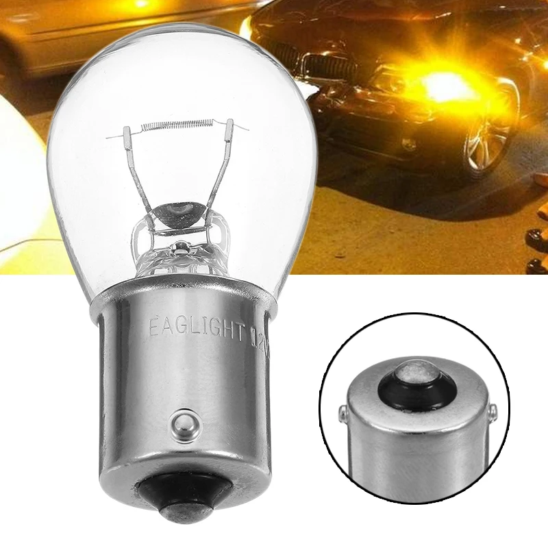 10ksové signálne svetlá automobilu S25 1156 1141 BA15S Halogénové žiarovka Otočenie Singálne svetlo RECERT LAMP ŽLEJE ŽLEBA DC12V