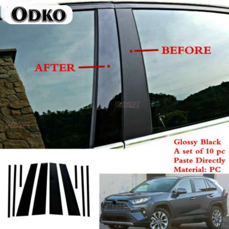10ksové stĺpce stĺpiky stĺpiky dverí s obkladom okien Súpčky pre Toyota RAV4 2019 2020 2021 2022 2023 Príslušenstvo