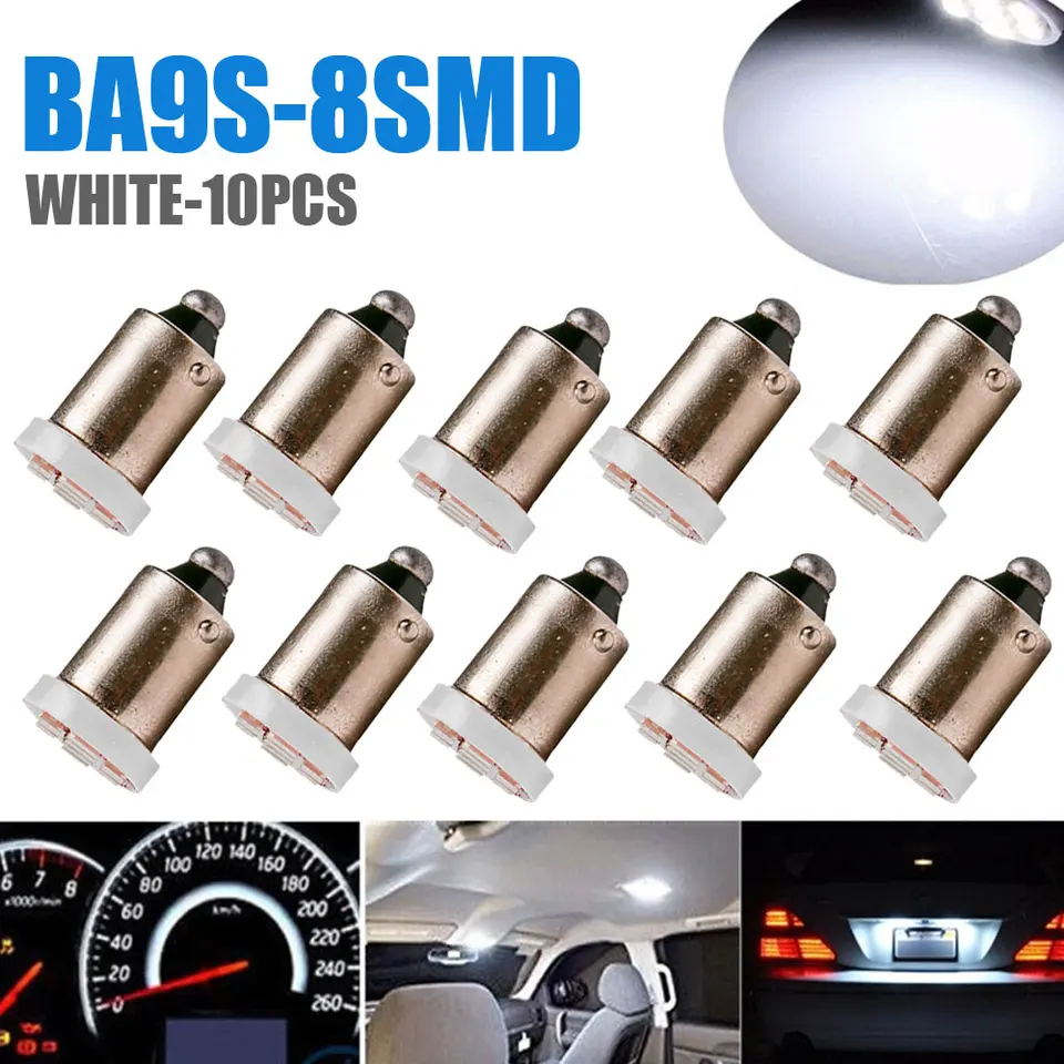 10ksové vozidlá Vnútorné svetlá Zdroj parkovacia lampa Signálna lampa DC 12V Ba9s T4W 8SMD 3020 LED žiarovky 1206 Automobilové svietidlá Príslušenstvo