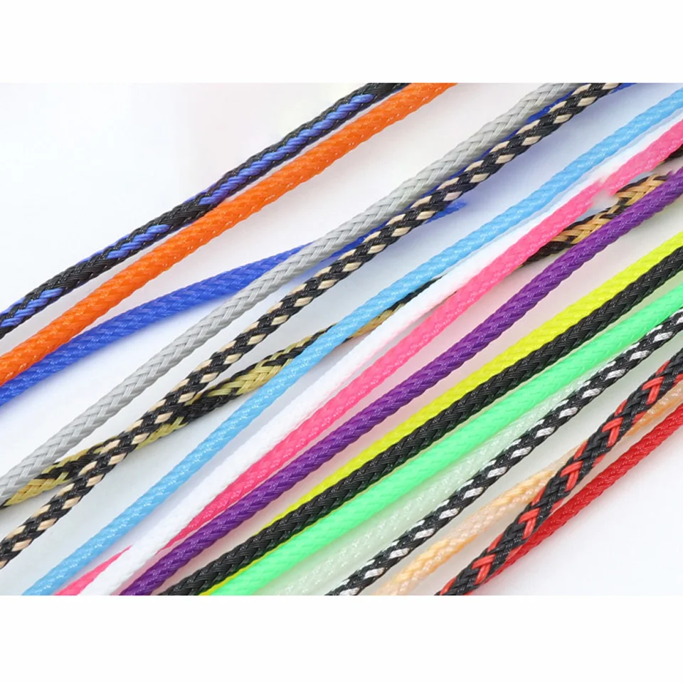 10m Dia3mm Triple Weave Encryption Efryption Multi-Color PET rozšíriteľné spletené rukávové rukáv