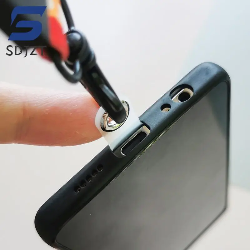10pack číry flexibilný telefónny šnúrka pre karty pre mobilný telefón Karta Univerzálne tesnenie na sponku s otvor