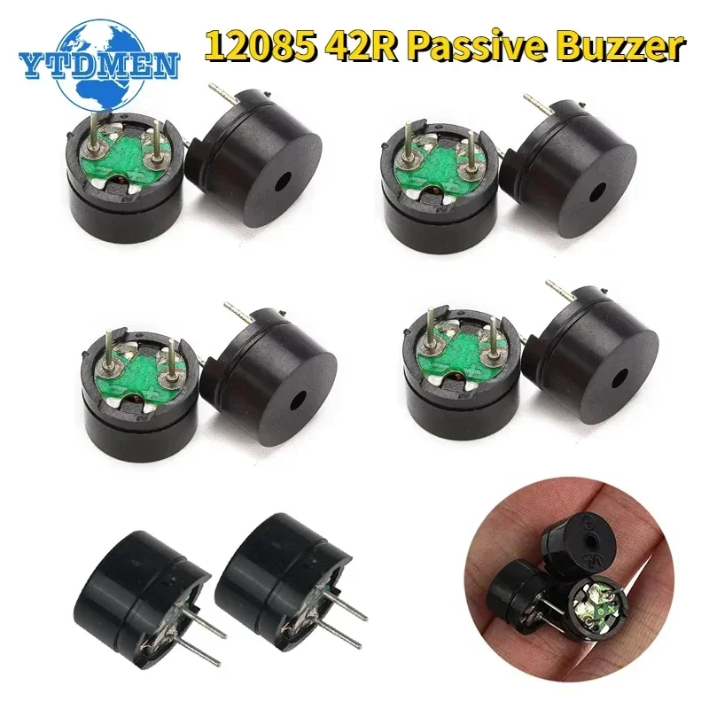 10pcs 12085 Pasívny bzučiak 12 mm*8,5 mm 42r rezistencia 3V 5V 9V 12V V bežnom používaní Mini Piezo Buzzers Kit, pre Arduino