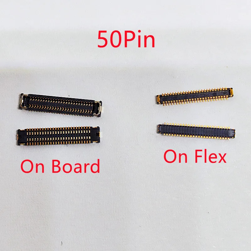 10pcs 50pin LCD displej FPC konektorový port zástrčka pre Motorola Moto E6S E6i G8 Power Lite X2055 G8power na doske/kábel/Flex