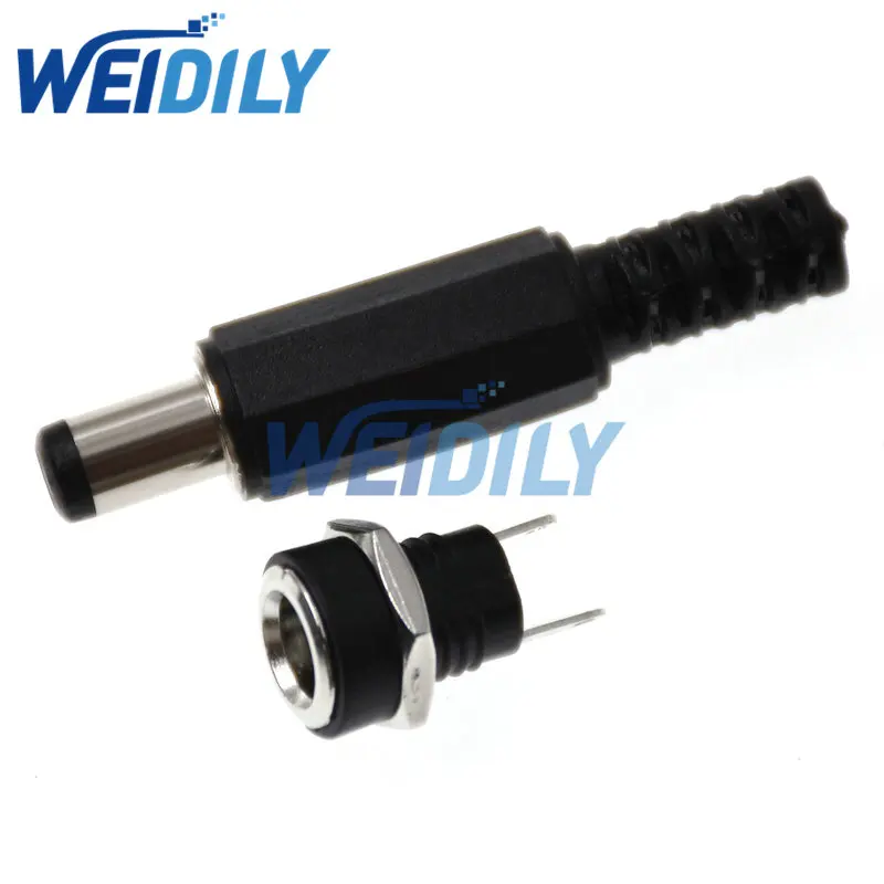 10pcs 5pair DC Power Conector Pin 3,5x1.3/ 5,5x2.1/ 2,5x5.5 mm ženský zástrčkový konektor + adaptér so soketovým zátkkom DC-022B 5.5*2,1 mm