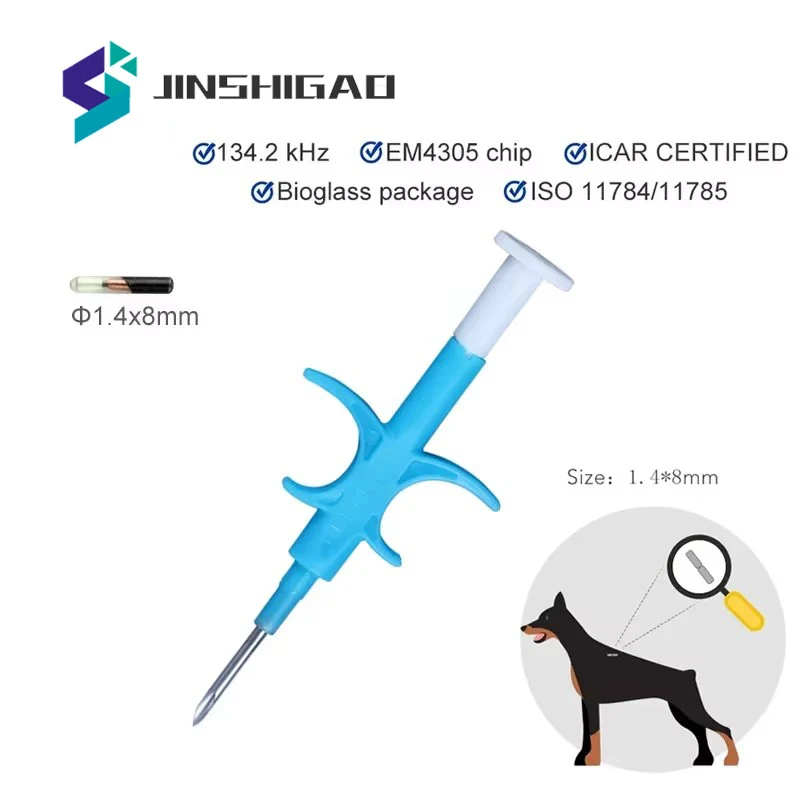 10pcs Animal EM4305 Microchip International Standard 134.2KHz FDX-B PET Identifikation Strieka