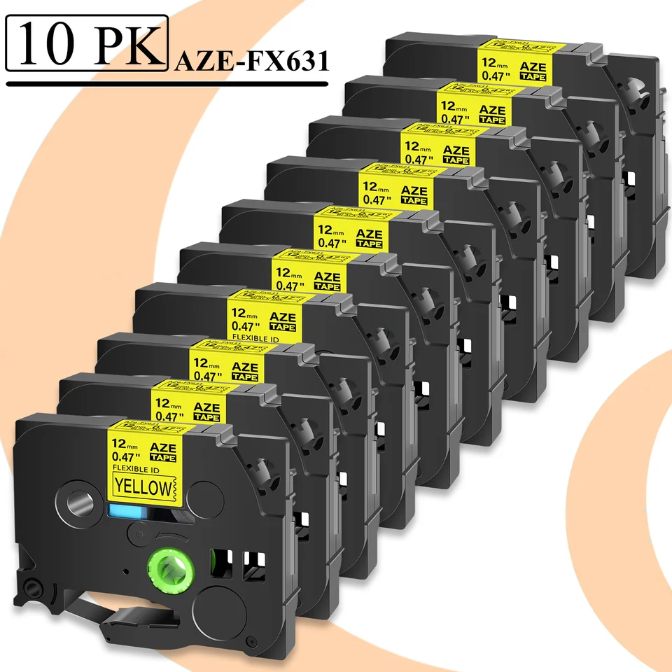10pk kompatibilný pre brata TZE-FX631 0,47 
