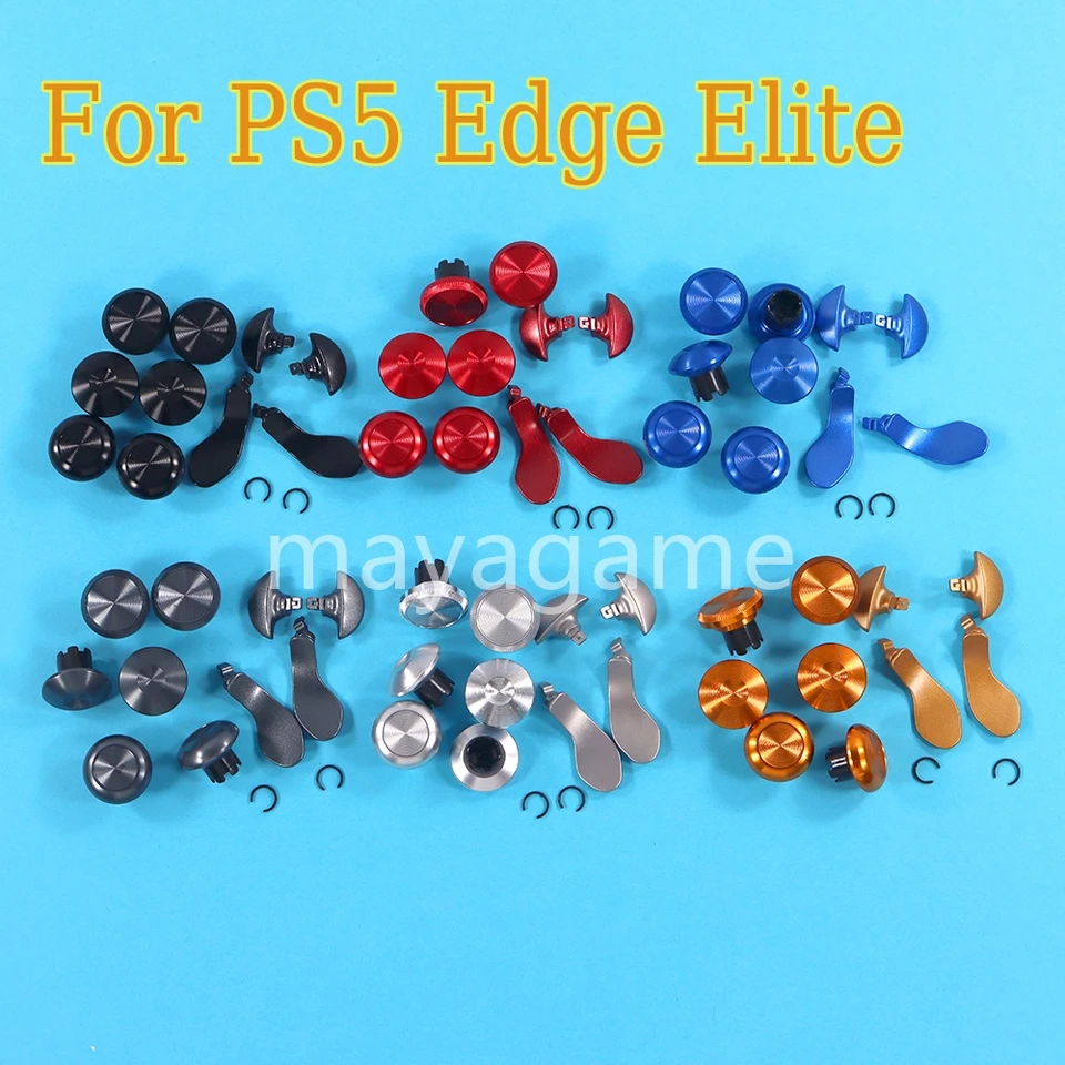 10sety pre PS5 Edge Elite Elite Ruck Ruck Controller Kovové klávesy High and Low Rocker Cap Paddle Back Button Príslušenstvo