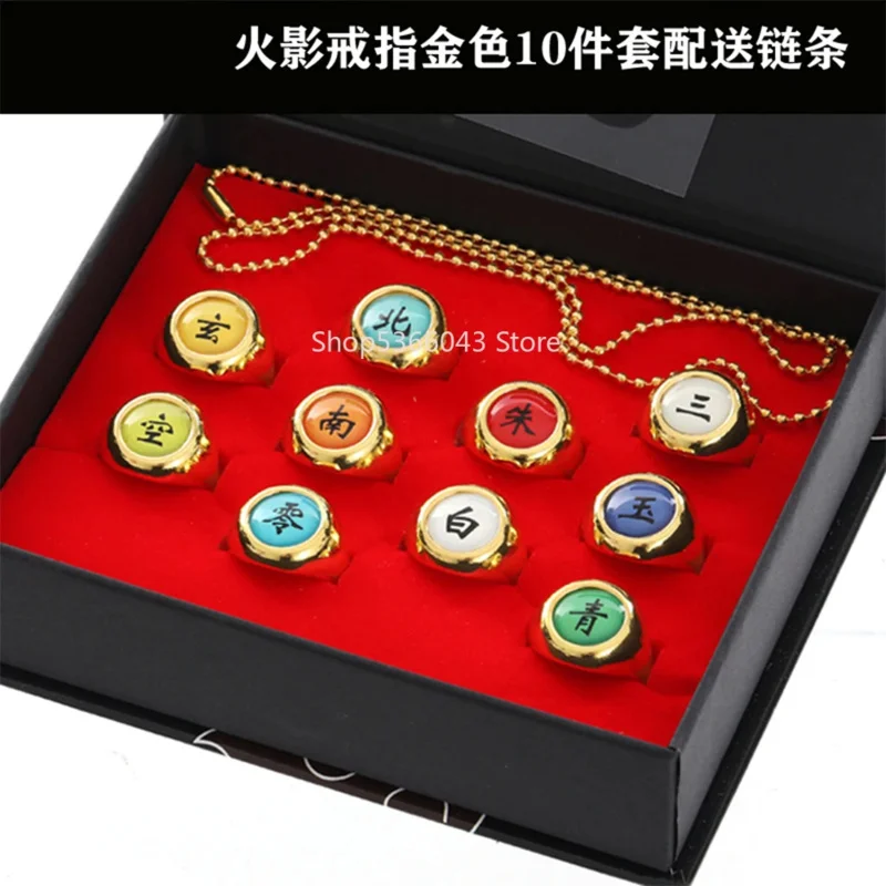 10style anime cosplay ring golden/strieborný ninjaas prsteň akusuki itachi prsteň kovový prsteň prsteňový prsteň doplnky Halloween darček ns3