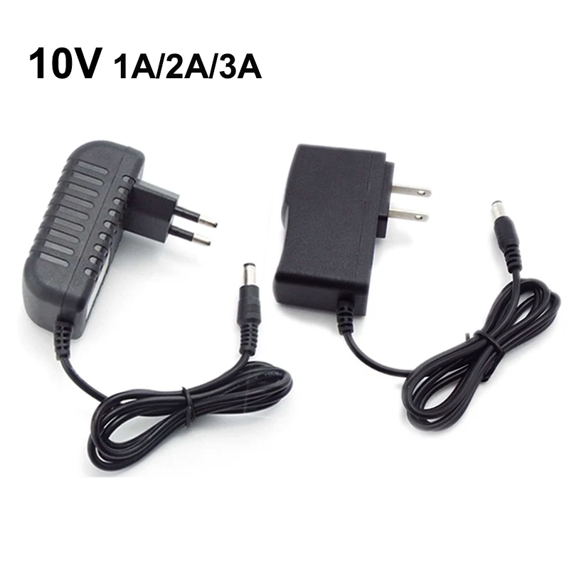 10V Volt 1a 2a 3A AC DC Adaptér 1000ma 2000ma 3000MA 5,5 mm 2,5 mm 2,1 mm 2,1 mm Univerzálny napájací adaptér nabíjačku nabíjačku EU US