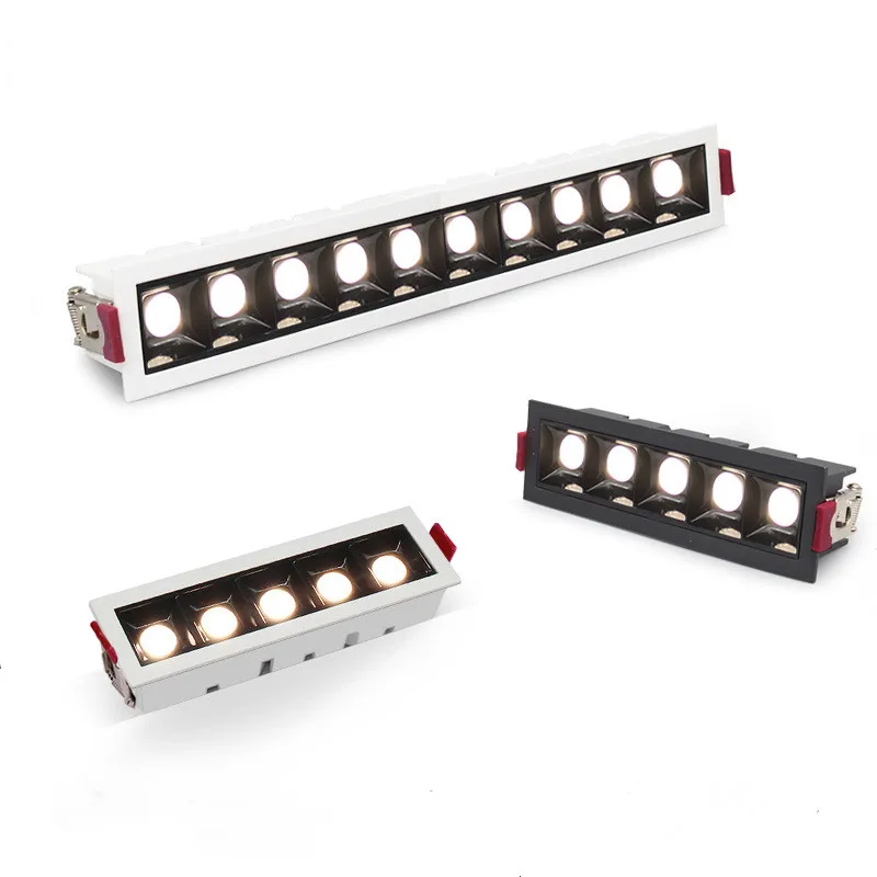 10W 20W 30W Dimmable LED Downlight Spot Light Light Light Bar Creative Linear Long Strip Obývacia izba Koridor zapustený