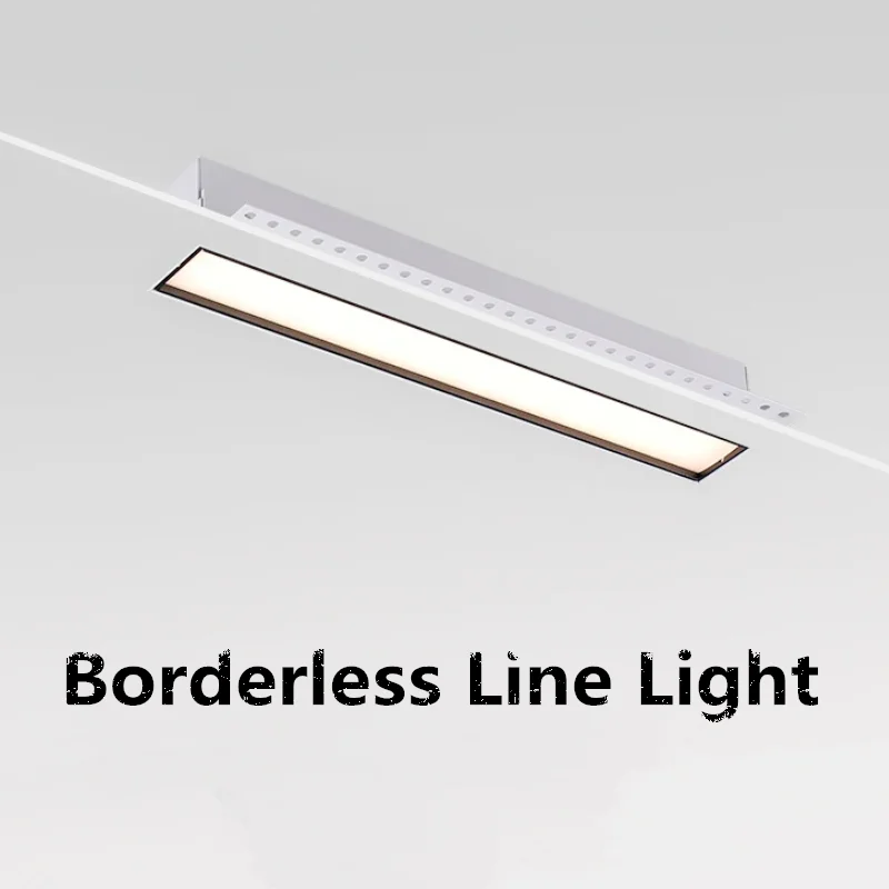 10W 20W 40W Domácateľná LED Downlight Strip Svetlá čiara Light Bar Creative Lineárne zapustené Vložené stropné lampa Obývacia izba Corridor Light
