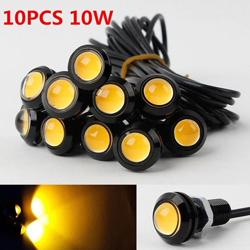 10x 3W 24V 18 mm LED externé svetlá lampa auto Drl kamión automobil denné svetlo Parkovacie svetlo automatické ledi orlové oči svetlo