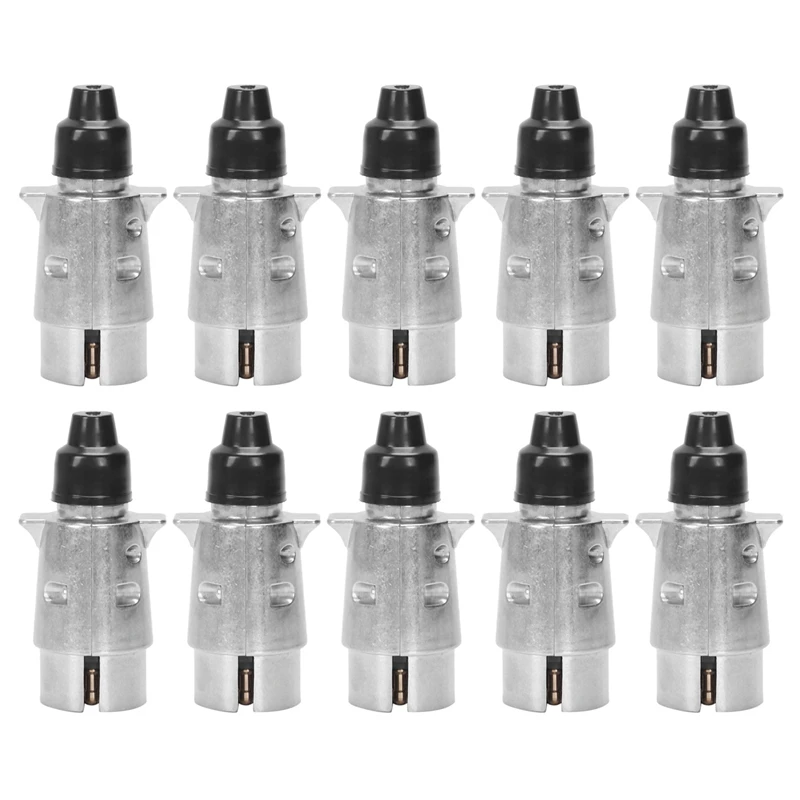 10x 7-kolíkový prívesný zátka pre ťažké kolíky 7-pólové kolíky 12v vlečný vlečný karavan plug n
