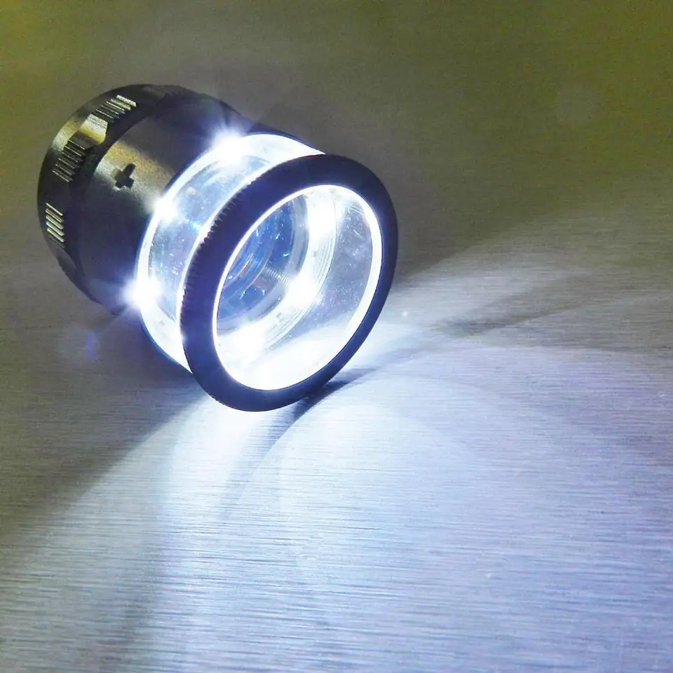 10x stojan na meranie šialenec Loupe s LOD s LED svetlom na zväčšovacie sklo