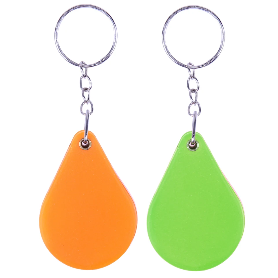 10x šošovky Keychain prenosné plastové osvetlené lupené sklo pevné farby s krytom na čítanie mincí hobby cestovanie s kľúčovým krúžkom