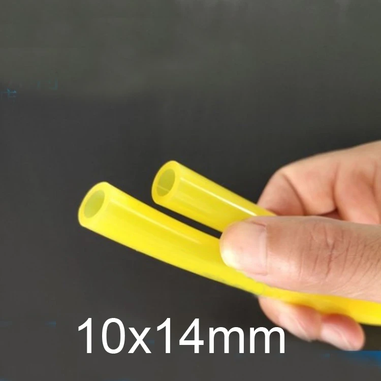 10x14 mm 10 mm id 14 mm Od žltá silikónová trubica Flexibilná rúrka kremíka silikónovej hadice na silikagéli Vysokoteplotná hadica Hadica Potrav