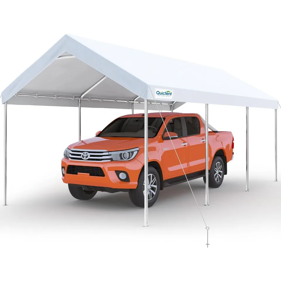10x20 stôp ťažkopádajte Carport Car Galopy Galvanizovaný automobil Stan Outdoor Boat Shelt s posilnenou štruktúrou, Carport