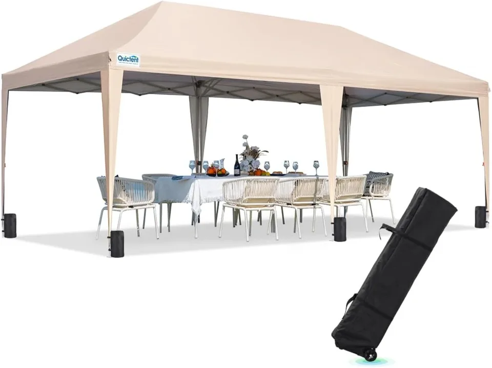 10x20ft Pop Up Canopy Stan Party Stan Outdoor Event altánbo nepremokavý s tlačidlami rýchleho uvoľňovania valca s valčekom