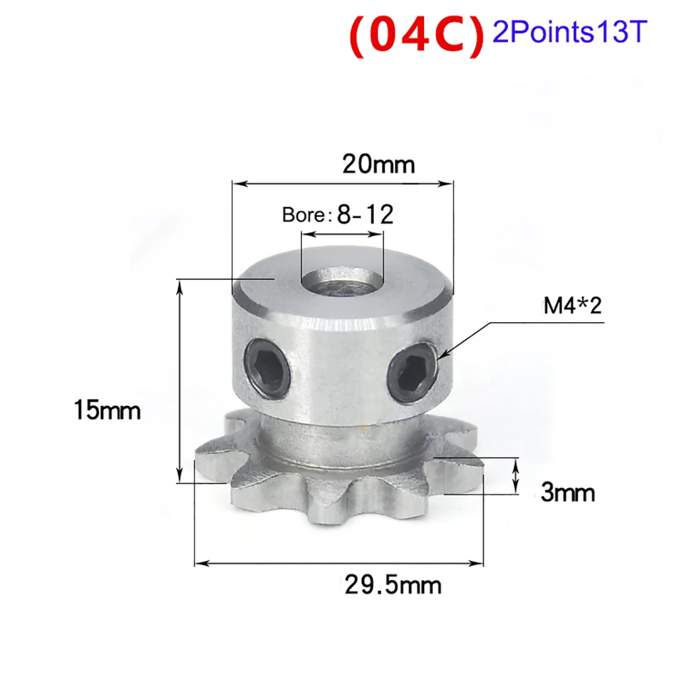 11/13 zub 04c reťazové zariadenie 304 nehrdzavejúca oceľ 6 mm-10 mm Priemyselné ozubené kolesové reťazce hnací
