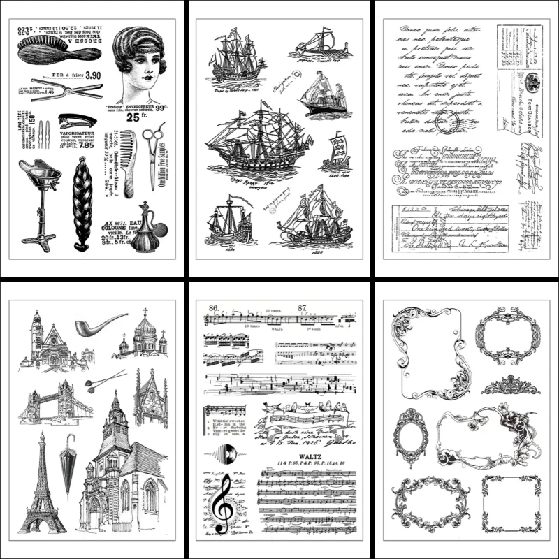 11*16 cm dáždnik dutý rám plachetnica pečať anglické slovo jasné pečiatky DIY Príručka albumu Scrapbooking Journal estetics dekor