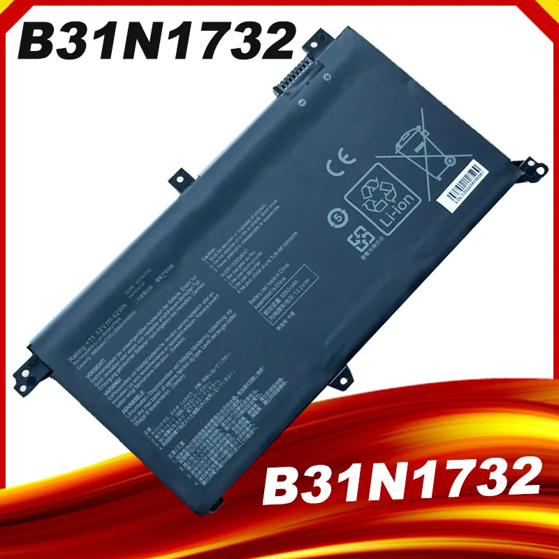 11,52 V 3727MAH 42WH BATTERICKÁ BATTER B31N1732-1 pre ASUS VIVOBOOK PRO 15 F571GD F571GT K571GD X571LH X571GD X571GT AL132T BQ266T