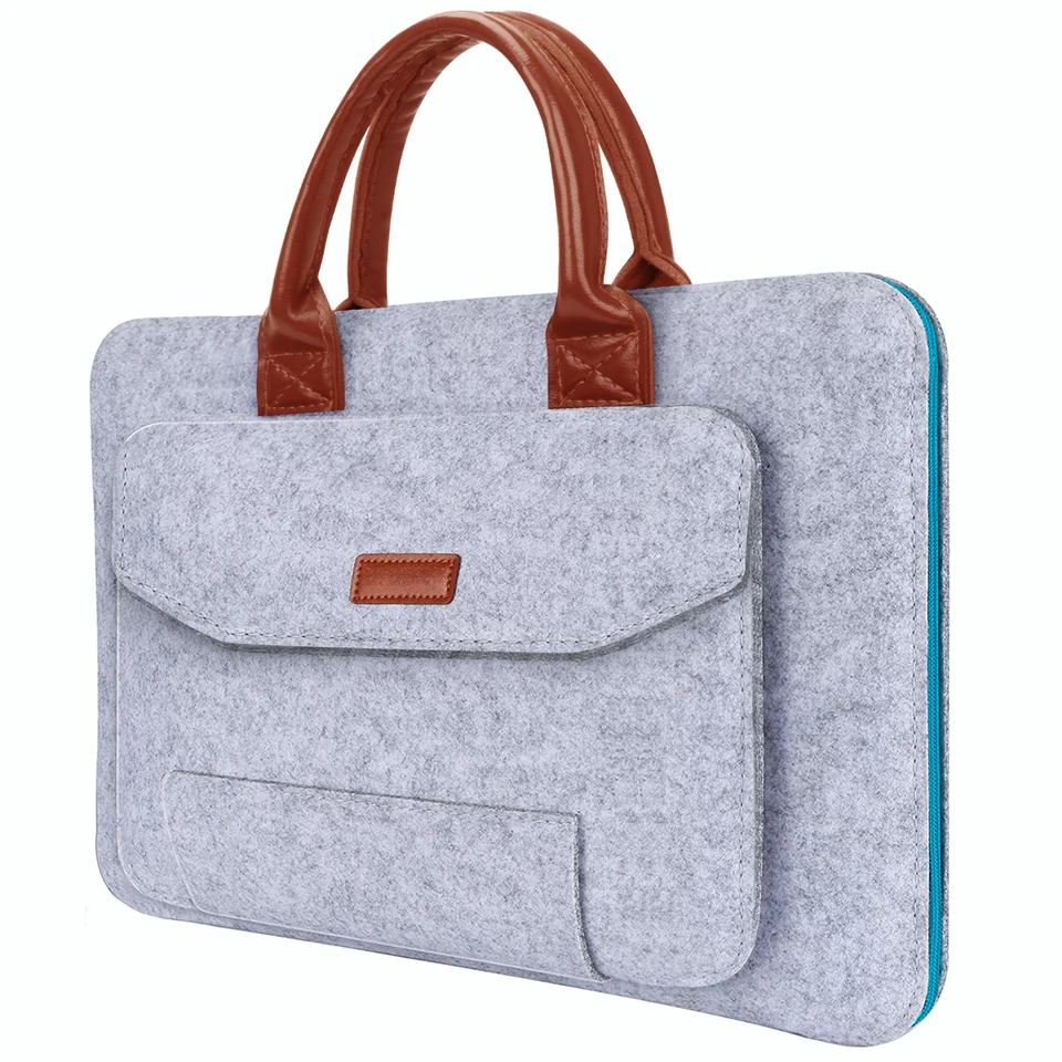 11.6/13.3/15.6 '' Rukoväť rukávov prenosného rukávu plstené ultralight notebook Tablet iPad puzdro pre predné vreckové vrecko pre MacBook