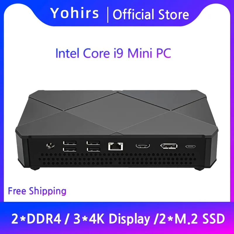 11. Gen CPU Mini počítač Intel Core I9 11900H 11800H 11850H Windows11 Desktop Výkonný herný PC i7 1165G7 3x4k HD DP Display
