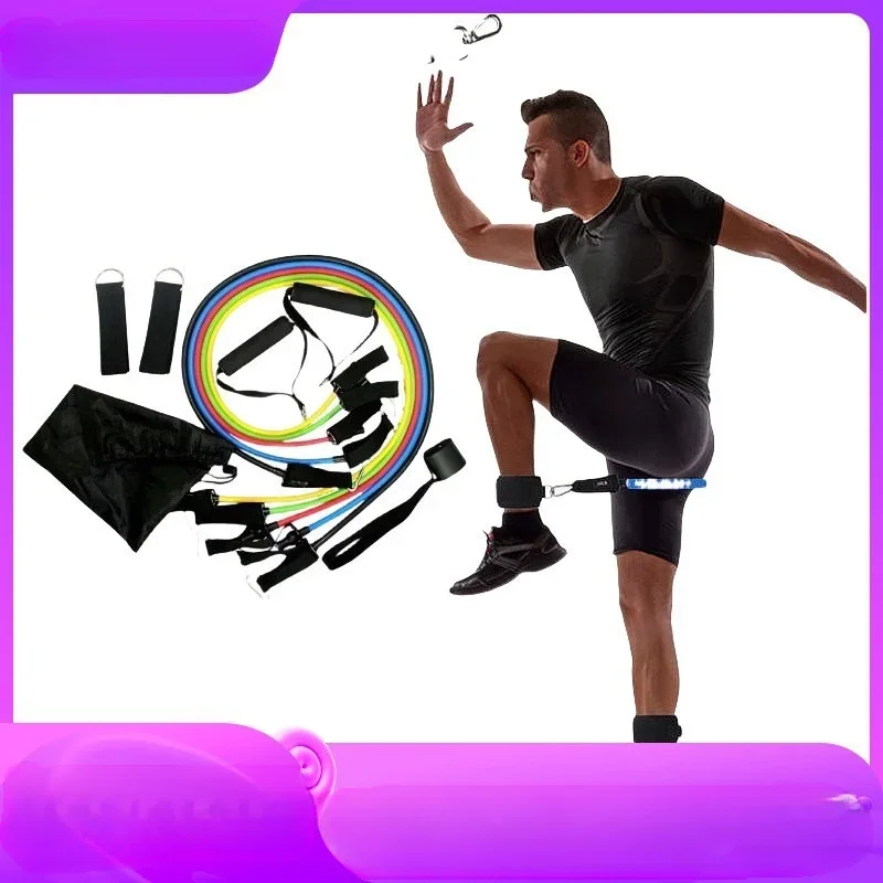 11 ks/set TPE Odporový pásik Set Fitness Band Pull Lope Elastic Training Band Ruckoviny nosiť vrecká nohy členky