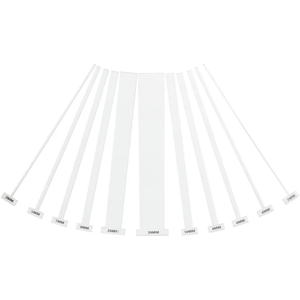 11 počítačov Akrylové kníhkupectvo Spacer Spacer Tool 3/4/5/6/7/8/19/10/20/30 mm Clear Acryl Bookbinding pravítko T Svar